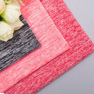 Peach Finished 88% Ploy/CD 12% Spandex Melange Knitted Fabrics